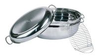 Sell Stainless Steel Oval Roaster with Steamer