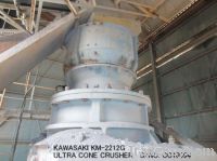 USED "KAWASAKI" MODEL KM-2212G ULTRA CONE CRUSHER (220MM X 1200MM)