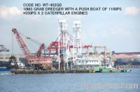 USED 10M3 GRAB DREDGER WITH A PUSH BOAT OF 1100PS (550PS X 2 ENGINES)