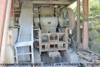 USED "KAWASAKI" MODEL KD-6048 (60" X 48") DOUBLE TOGGLE JAW CRUSHER S/NO. ST-10795 WITHOUT MOTOR