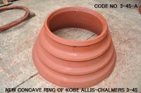 NEW CONCAVE RING OF KOBE ALLIS-CHALMERS 3-45 HYDRO CONE CRUSHER CODE NO. 3-45-A