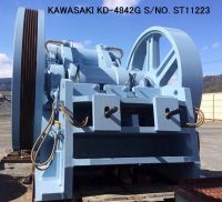 USED "KAWASAKI" MODEL KD-4842G (48" X 42") DOUBLE TOGGLE JAW CRUSHER S/NO. ST11223