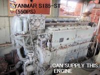 USED "YANMAR" MODEL S185-ST MARINE DIESEL ENGINE OF 550PS/900RPM