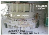 USED "UBE-NORDBERG" MODEL 66GD GYRADISC CRUSHER WITH HYDRAULIC OIL TANK AND CONTROL PANEL (WITHOUT MOTOR)