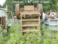 USED "RASA" 36" X 24" SINGLE TOGGLE JAW CRUSHER S/NO. C-9045