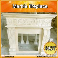 Sell beige marble firepalce ,