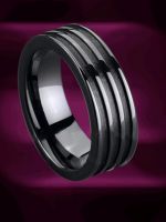 Sell tungsten ring with black plating jewelry