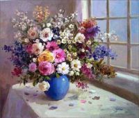 oil painting , flowers