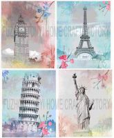 Brand New! Paris France Eiffel Tower Scene Painting