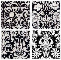 Hot Sale! Black & White Pattern Painting on Canvas Home Decor
