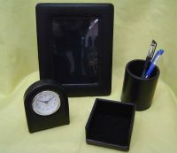 Sell leather clock /photo frame /desk sets etc