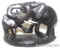 Entwined African Elephnats