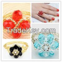 Sell elegant pretty handmade beaded finger ring jewlery rings