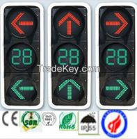Arrow traffic light with timer