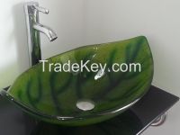 painting bathroom glass basin