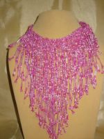 Sell pink choker beaded necklace