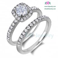 Fashion Hot Selling 925 Sterling Silver Wedding Ring With CZ Stone