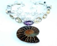 Sell Ammonite, Citrine and Amethyst Necklace