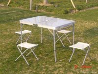 Aluminium Folding Table with Four Chairs (YOMO-PC1139)