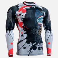 wholesale long sleeve custom BJJ/MMA rashguard oem with sublimation