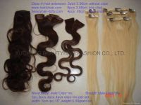 Sell Wavy Straight style Clips on extension, clip-ins