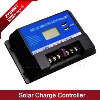 Sell CE ROHS PV PWM 12V/24V 10A to 30A solar panel charge controller regulator with 2 USB ports