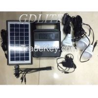 Sell GDLITE GD-8020 solar lighting energy system kit portable with LED bulbs and usb output for mobile phone charge