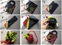 Sell strawberry Folding shopping bag