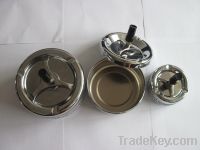 each size of metal ashtray with crystal