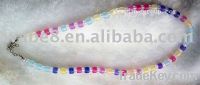 Rainbown colour change necklace UV bead necklace 2012 new style Hot sa