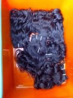 Machine weft curly and wavy of Virgin remi human hair