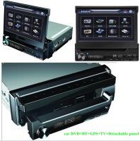 1din 7inch car DVD with GPS+detachable panel