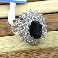 925 Silver Natural Sapphire Ring j0507219l-