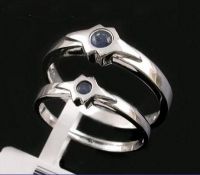 925 Silver Natural Sapphire Lover Rings