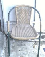 Sell  rattan and steel tube chair