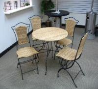 Sell metal and rattan table and chair
