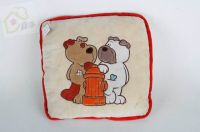 square pillow of couple dog--BZ016-19