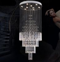 Modern Square Shape Crystal Chandelier LED Pendant Light DX052