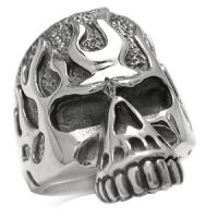 Sell solid silver skull ring