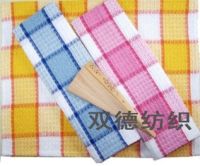 Sell checkered dish cloth in three colors