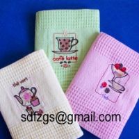 Sell three color embroidery design kitchen towel,