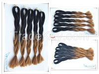 2015 popular ombre jumbo braid hair extension two tone jumbo braiding hair extension
