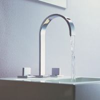 3 pieces tub faucets in chrome or brushed nickel finish