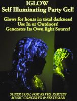 Distributors required for Glow in the Dark Party Gel. Use In/Outdoors