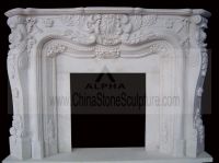 sell France style stone fireplace mantel