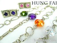 925 silver gemstone jewelry (Necklace, bracelet, earring, cufflinks)