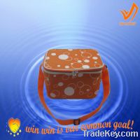 fashionable orange printing can cooler bag and can ice cooler bag