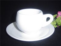 Sell porcelain espresso cup and saucer with a special ear, thick wall