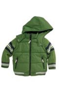Knitted  green jacket padded