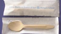 Individually Wrapped Wooden Disposable Cutlery-knife, fork, spoon